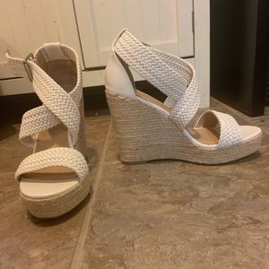 Charlotte Russe Braided Strap Wedges